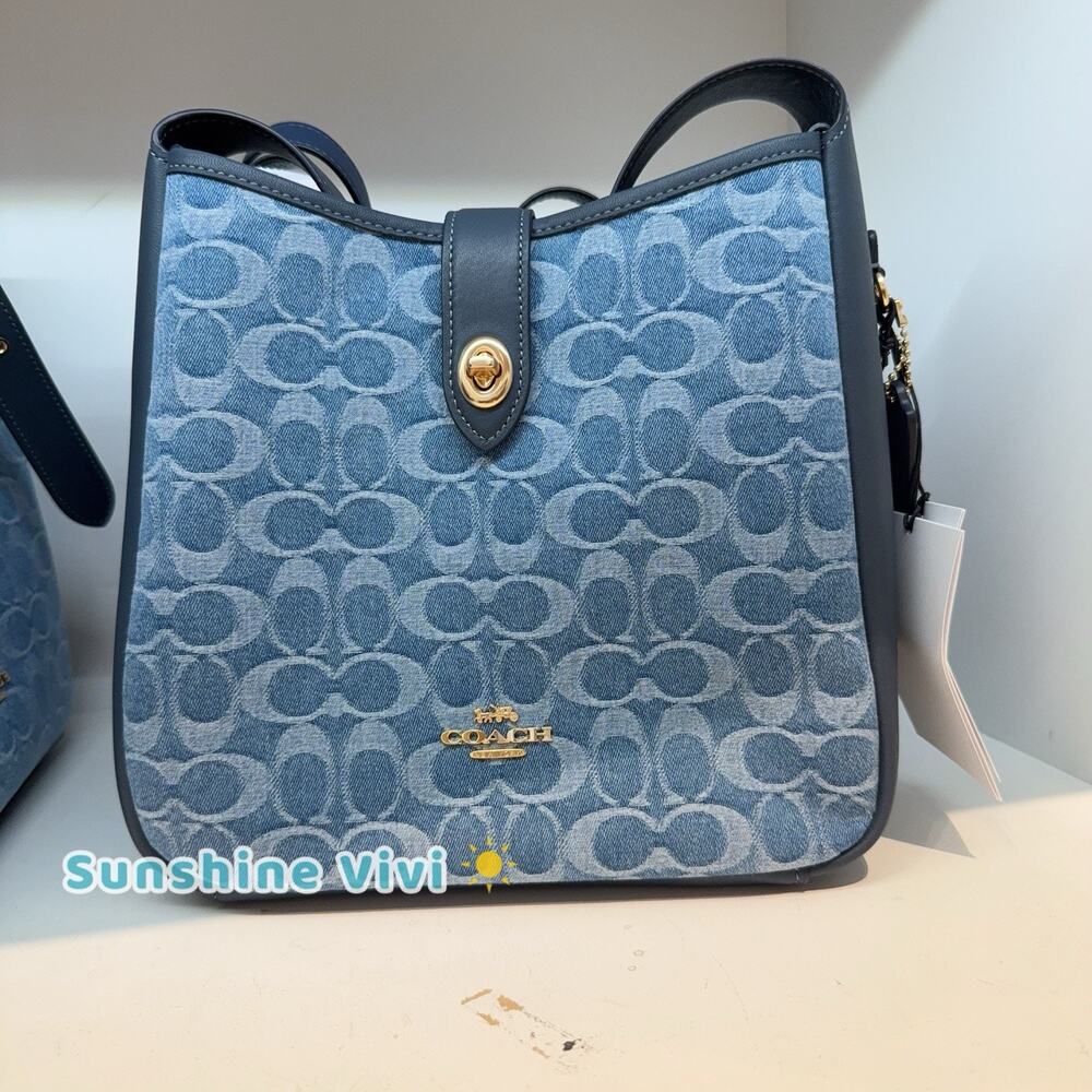 NWT Coach CDB98 Hadley Convertible Crossbody Bag In Signature Denim